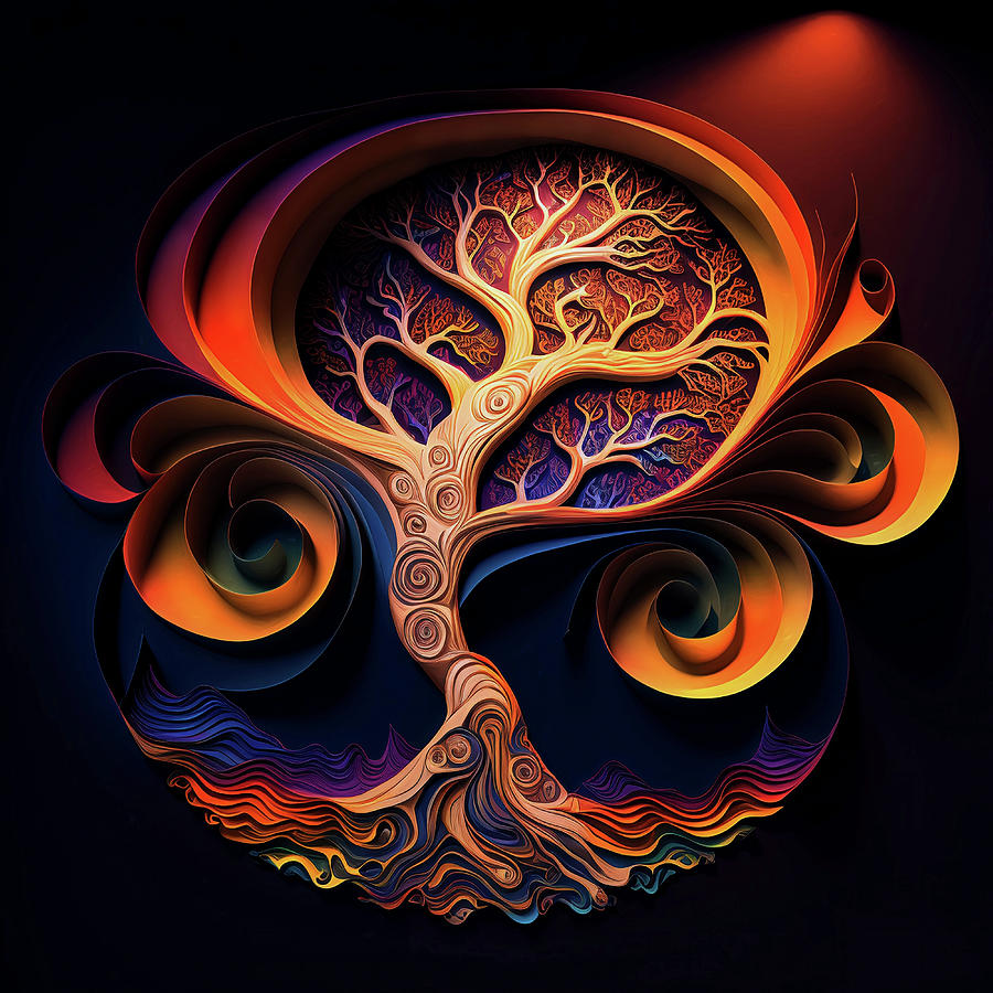 Earth Day Tree of Life Digital Art by Peggy Collins