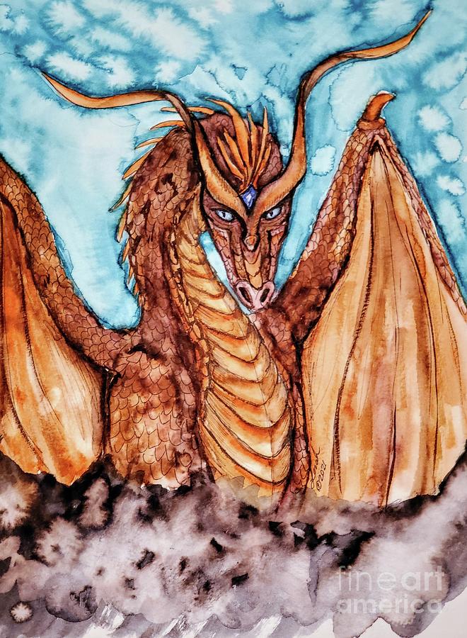 Earth Dragon Painting by Lora Tout