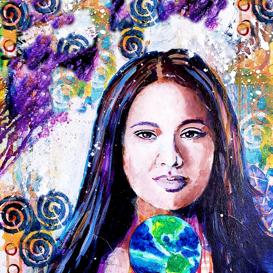 Earth Painting - Earth Goddess by Goddess Rockstar Earth Painting - Earth Goddess by Goddess Rockstar
