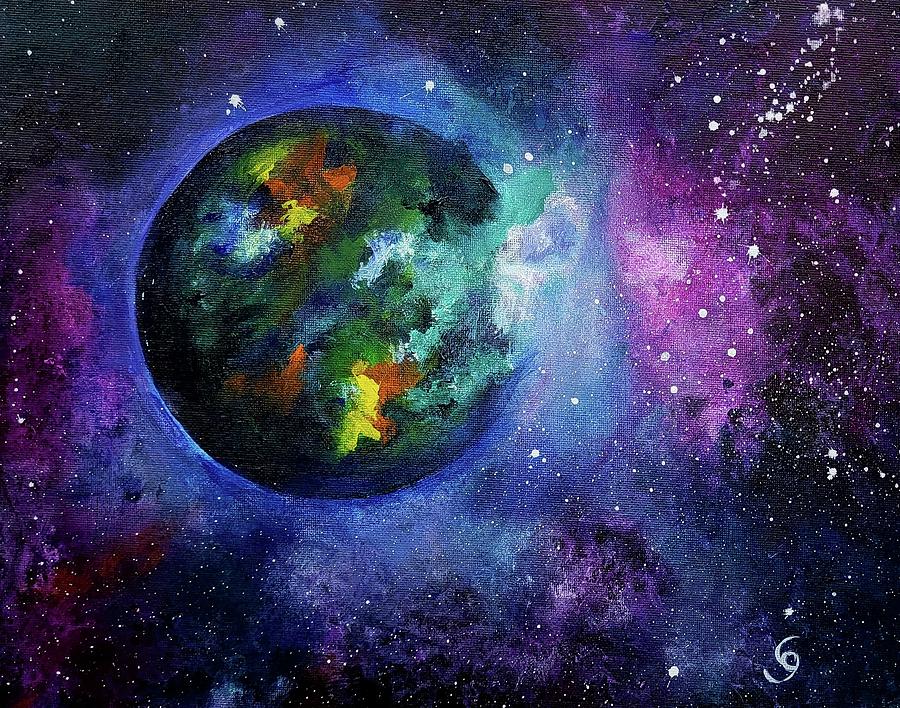 Earth Inspired Spacescape  60.22 Painting by Cheryl Nancy Ann Gordon
