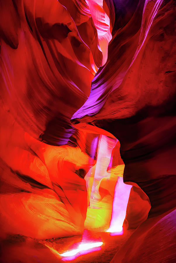 Earth Light And Fire - Antelope Canyon Photograph