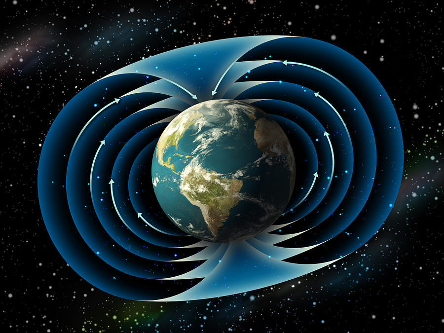 Earth magnetic field Photograph by Andreus