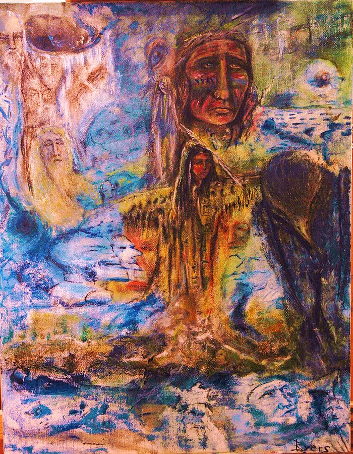 Earth Mother Painting by Kicking Bear  Productions