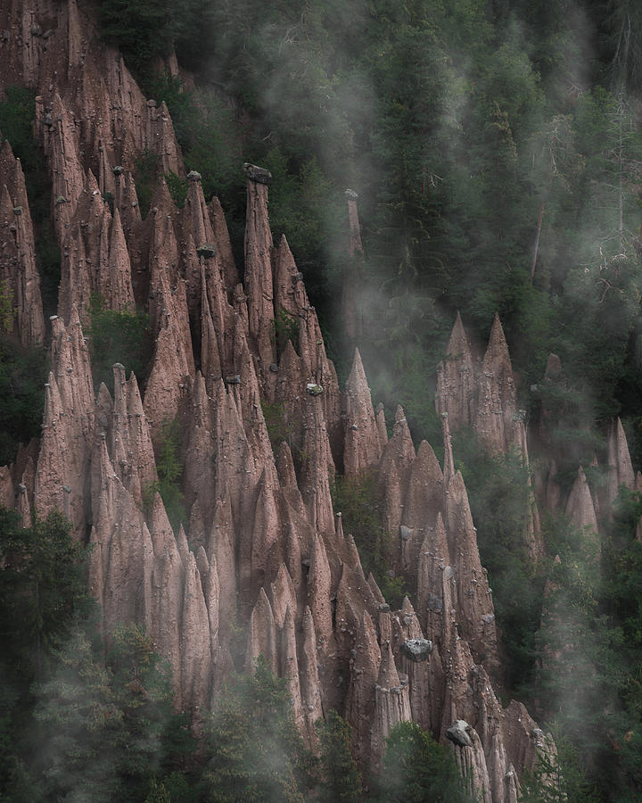 Earth pyramids Italy Dolomites Photograph by Jan Zacek - Fine Art America