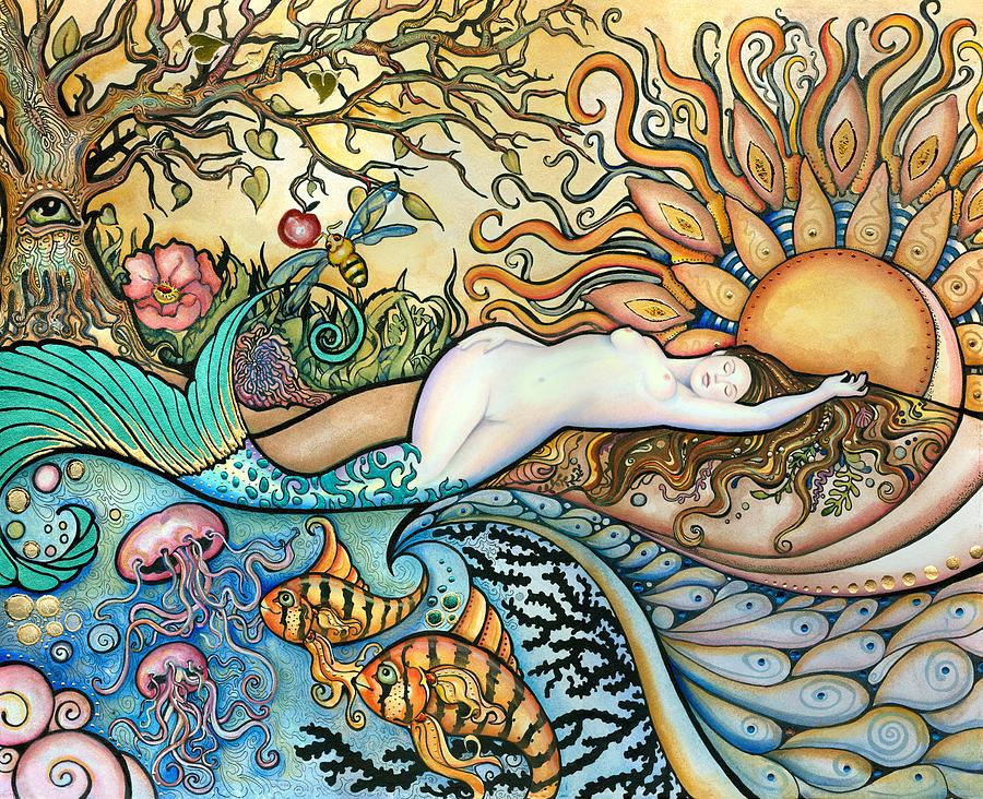 Magnolia Movie Painting - Earth Sea by B K Lusk and Lisa Luree