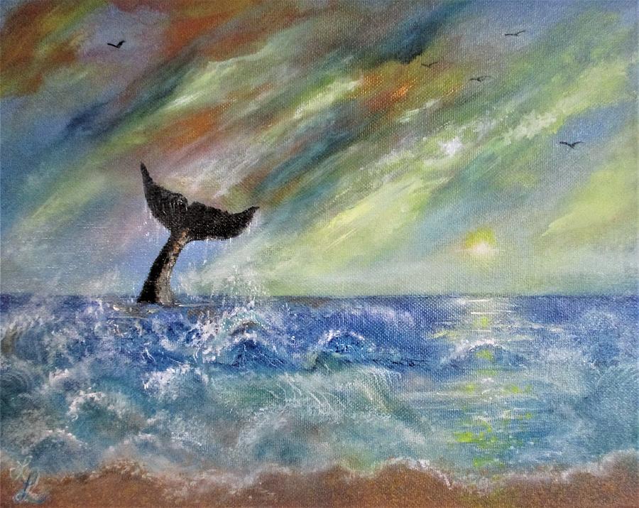 Bird Painting - Earth Spirit Whale by Lynn Raizel Lane