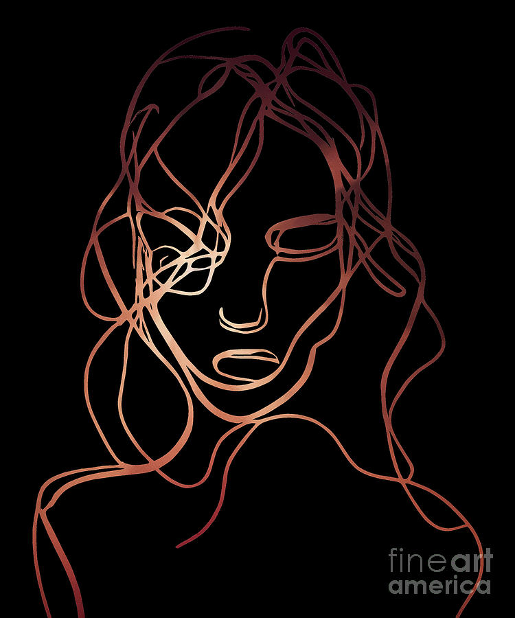 https://images.fineartamerica.com/images/artworkimages/mediumlarge/3/earth-tones-one-line-drawing-woman-portrait-banner-aesthetic-abstract-minimalist-female-silhouette-mounir-khalfouf.jpg