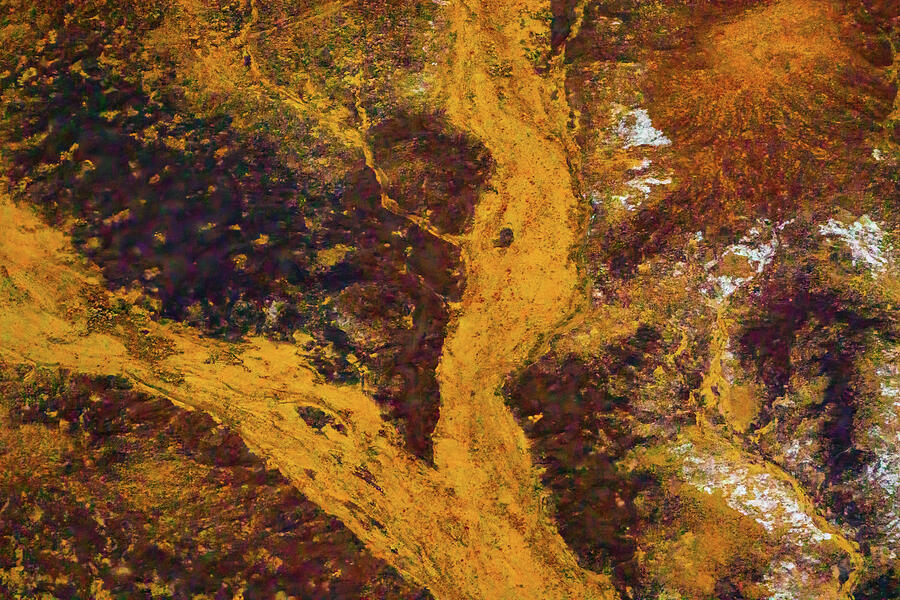 Abstract Earth Photograph - Earthen Rivers by Jennifer Martin