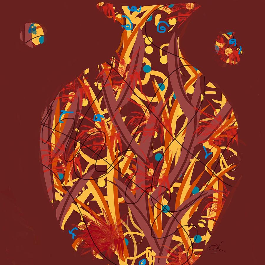 Earthenware Vase  Digital Art by Sherry Killam