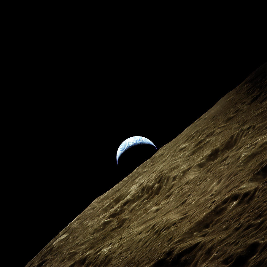 Earthrise - Apollo 17 Photograph by Eric Glaser