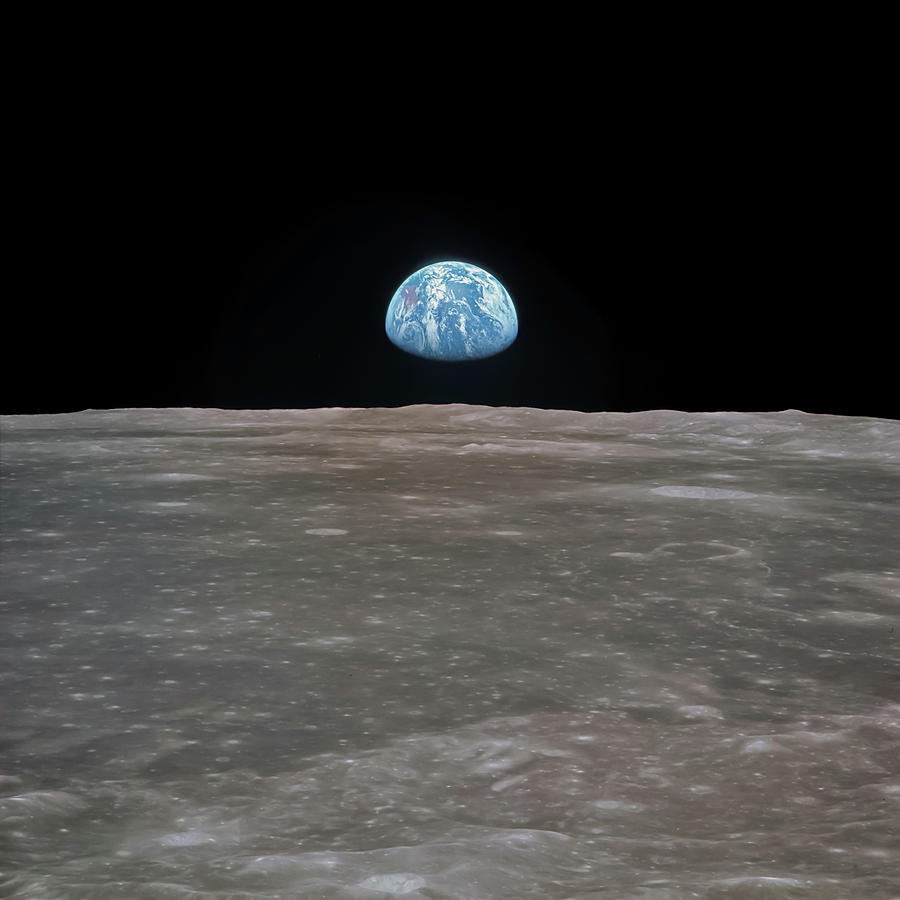 Space Photograph - Earthrise  by Bill Anders