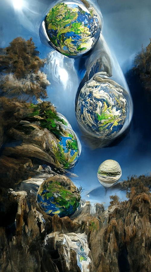 Earths and moon Digital Art by John Fine Art America