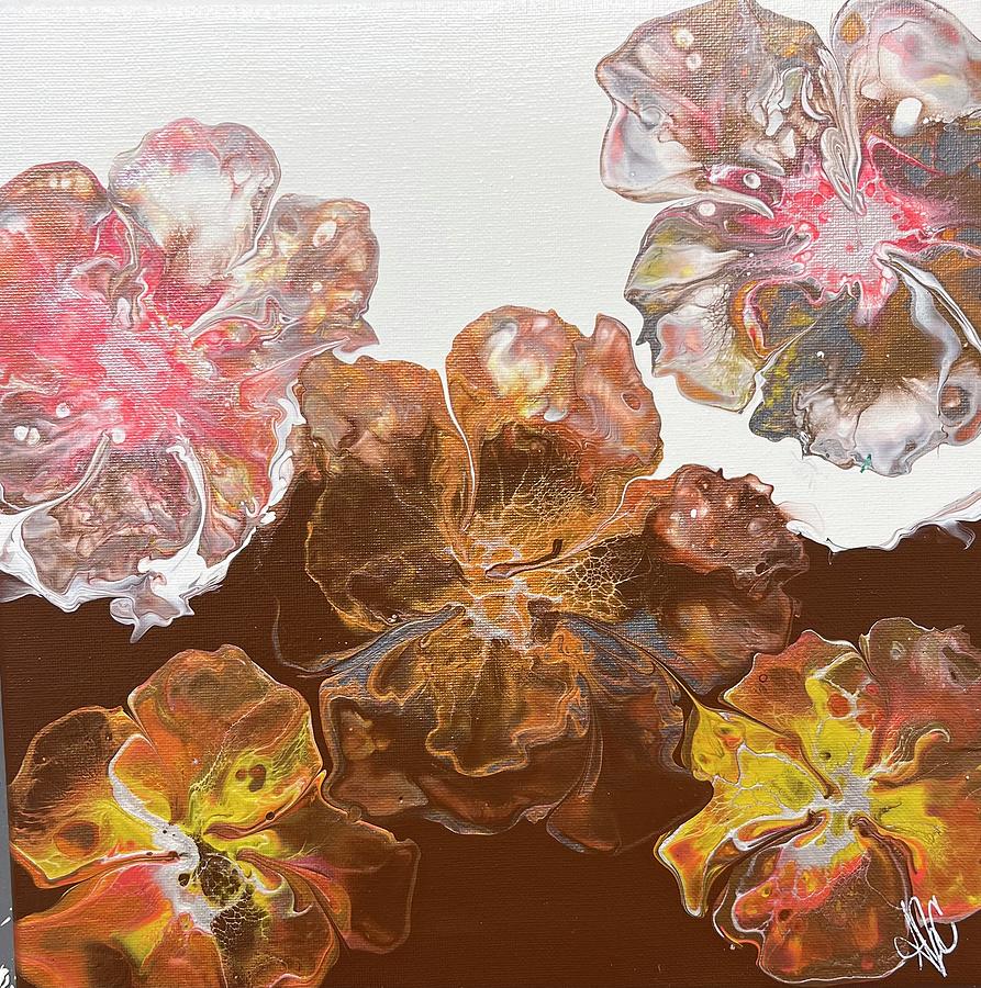 Earthy Blooms Mixed Media by Aimee Carlson