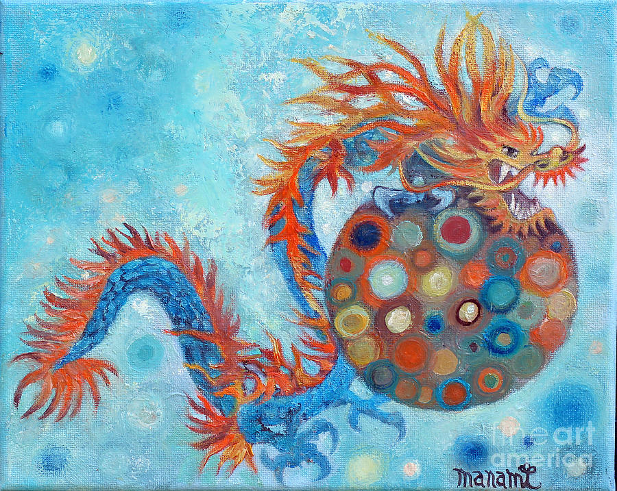 Earthy Dragon Painting by Manami Lingerfelt