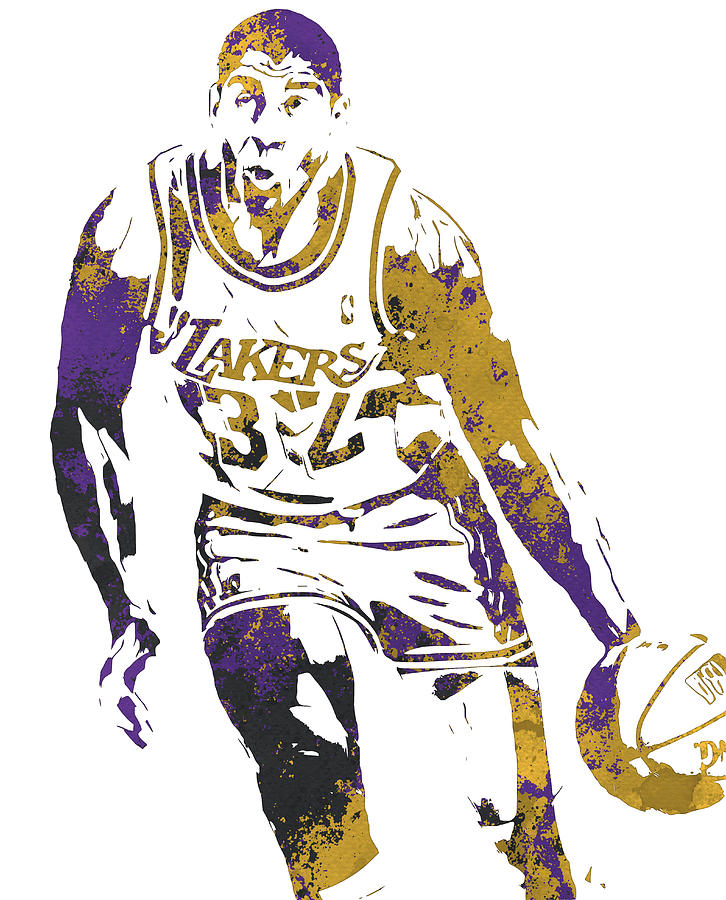 Earvin Magic Johnson Los Angeles Lakers Pixel Art 1012 Mixed Media by ...