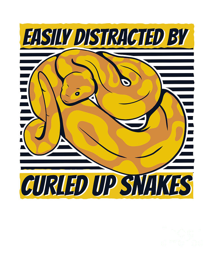 Easily Distracted By Curled Up Snakes Banana Ball Python Digital Art by ...