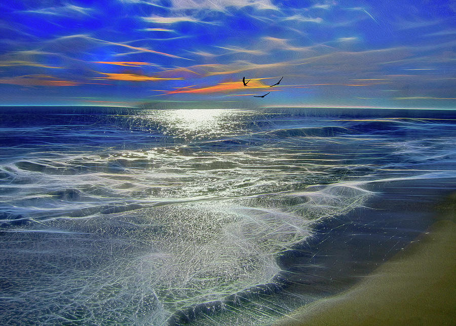 East Beach on the Atlantic Ocean Digital Art by Cordia Murphy