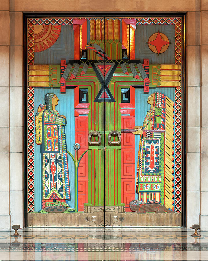 East Chamber Doors at the Nebraska State Capitol Building in Lincoln Photograph by Art Whitton