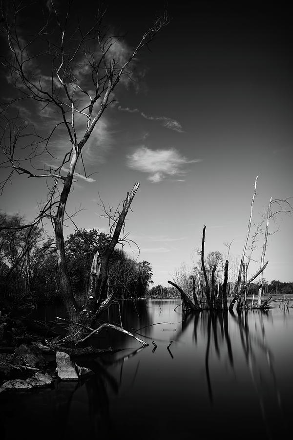 East Harbor State Park Dramatic Black And White Shoreline Photograph by Dan Sproul