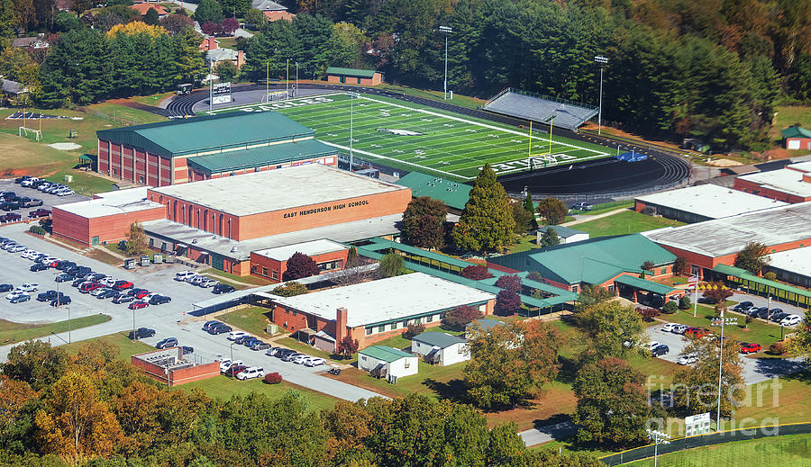 East Henderson High School Aerial View Photograph by David Oppenheimer