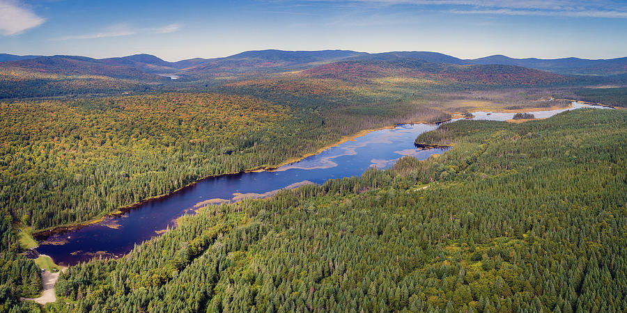 East Inlet Pittsburg, New Hampshire Panorama Photograph by John Rowe