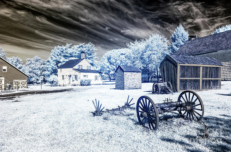 East Jersey Olde Towne Village Landscape Infrared Photograph by John Rizzuto