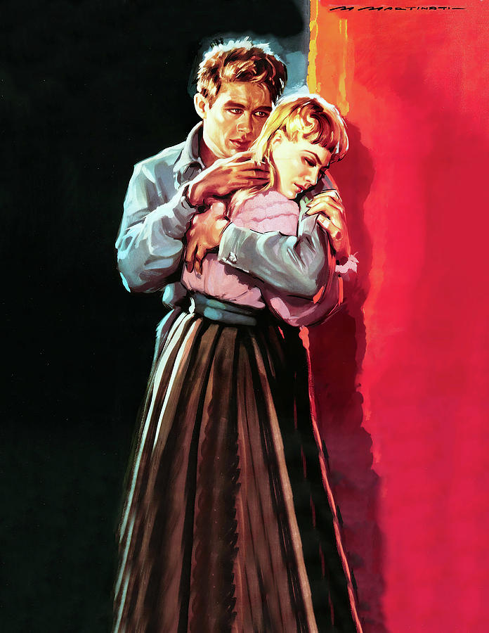 James Dean Painting - East of Eden, 1955, movie poster painting by Luigi Martinati by Movie World Posters