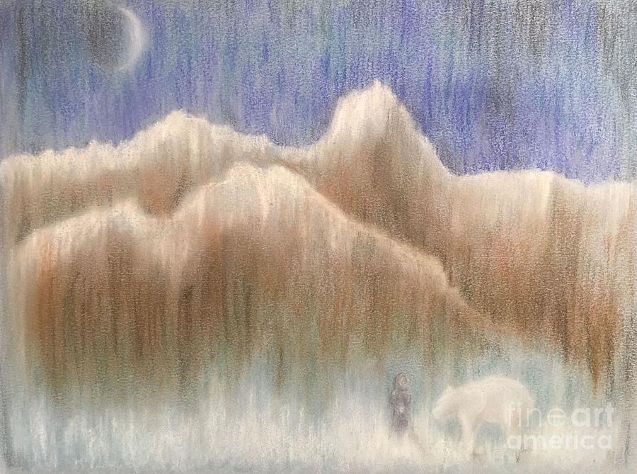 East of the Sun, West of the Moon Drawing by Christine Jepsen