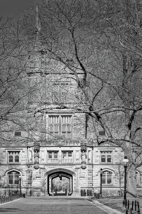 East Pyne Hall Princeton  BW Photograph by Susan Candelario