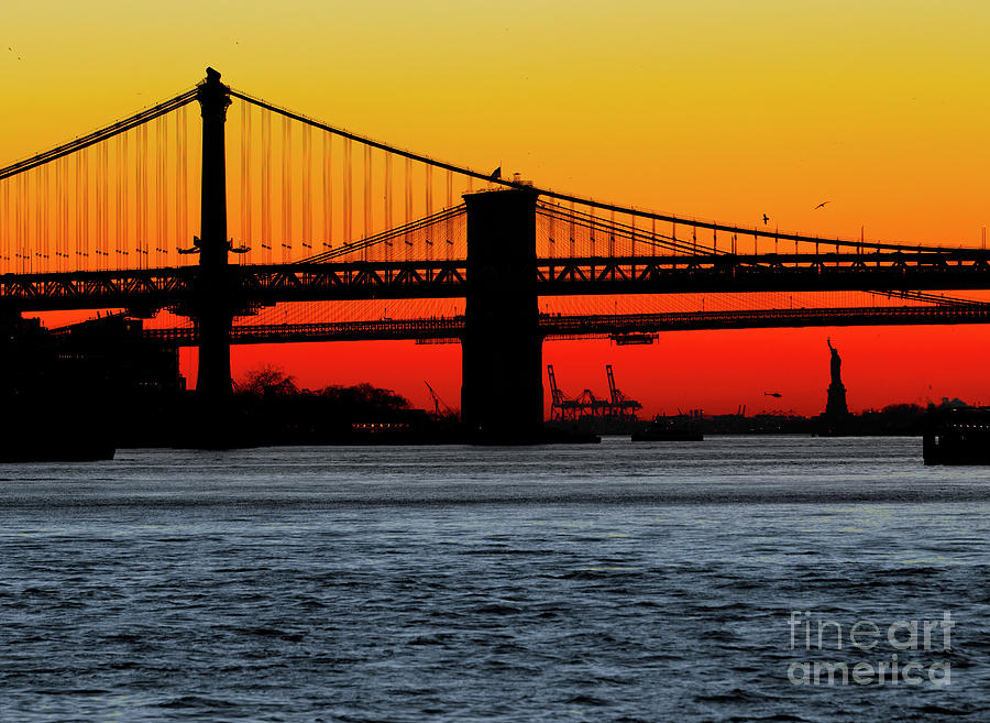 East River Bridges at Magic Hour Photograph by Brian Harnick | Fine Art ...