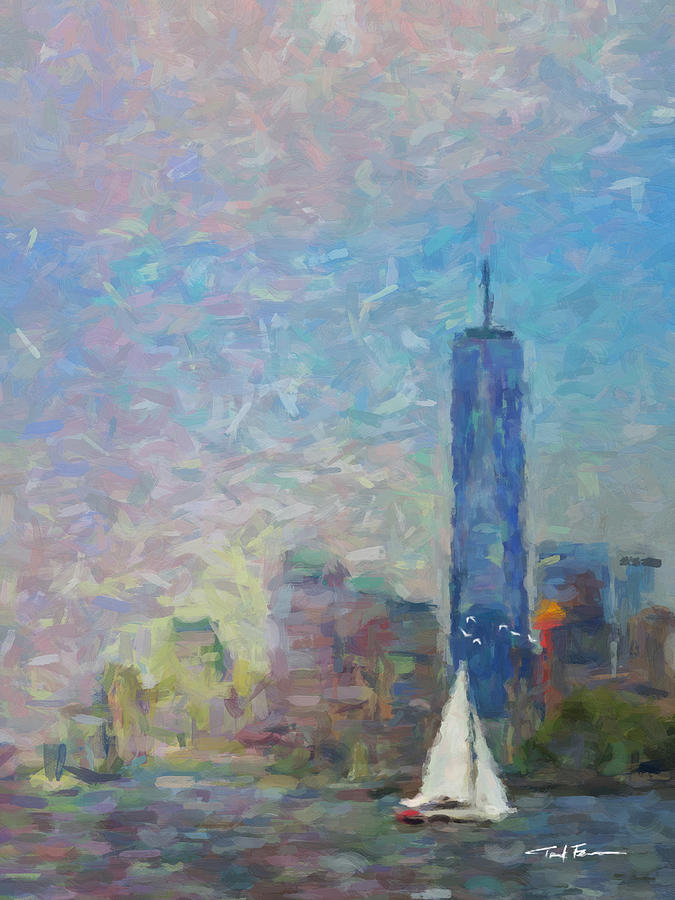East River, New York Painting by Trask Ferrero