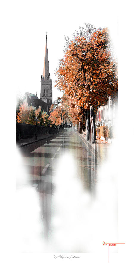 East Road in Autumn Digital Art by Joe Tamassy