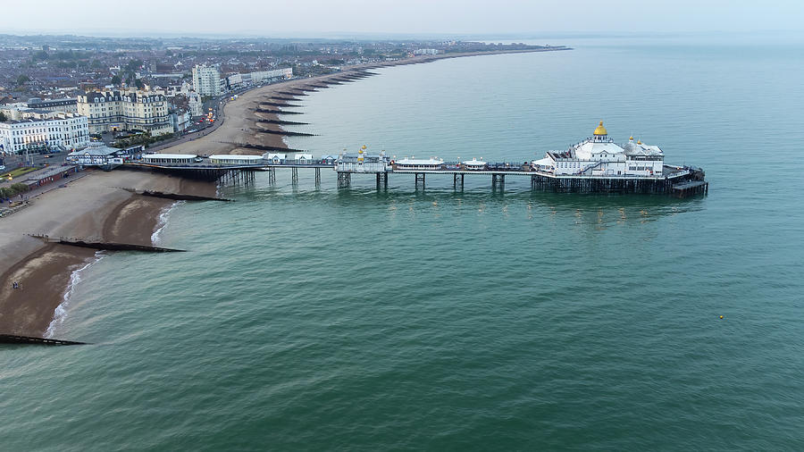 Eastbourne Pier and Coastline Photograph by Shirley Mitchell