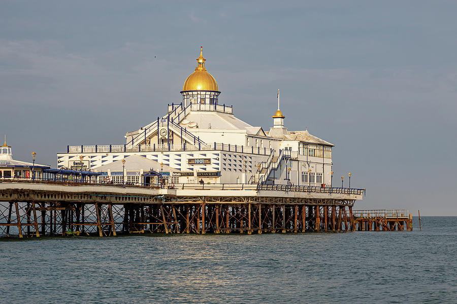 Eastbourne Pier late afternoon  Photograph by Shirley Mitchell