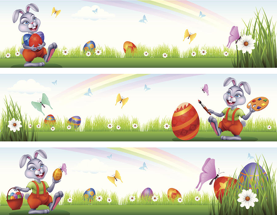Easter Banners Drawing by AlonzoDesign
