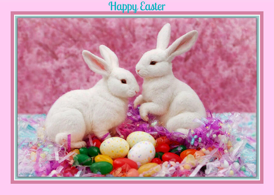 Easter Bunnies Still Life Greeting Card Photograph by Marilyn DeBlock