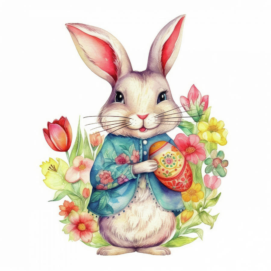 Easter Bunny 02 Spring Style Digital Art by Matthias Hauser