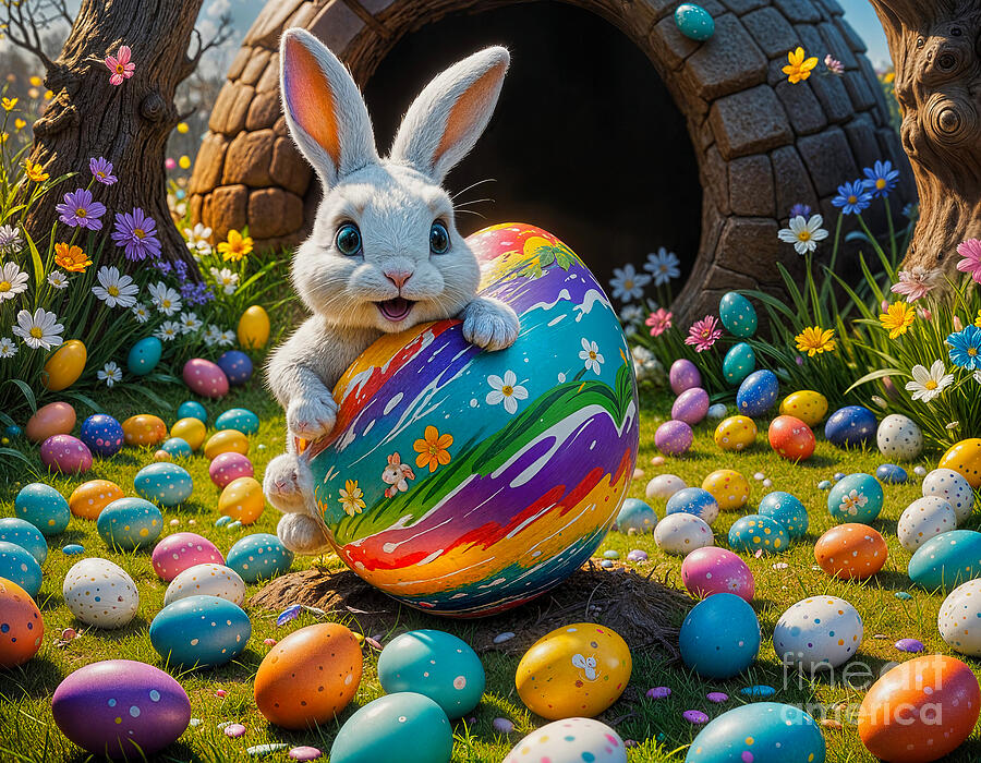 Easter Bunny Celebration by Kaye Menner Digital Art by Kaye Menner Easter Bunny Celebration by Kaye Menner Digital Art by Kaye Menner