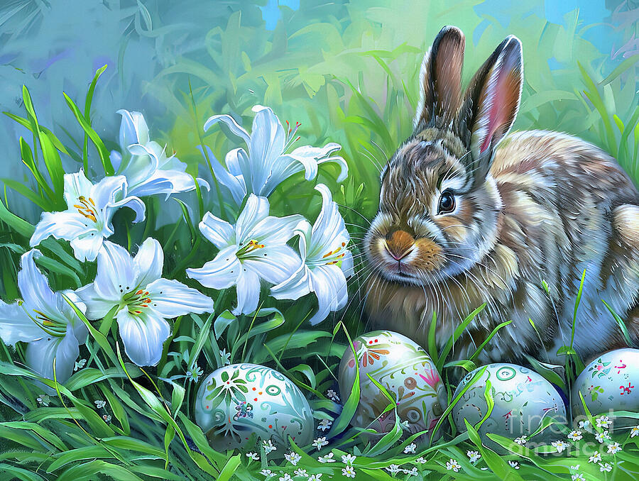 Easter Bunny  Digital Art by Elaine Manley