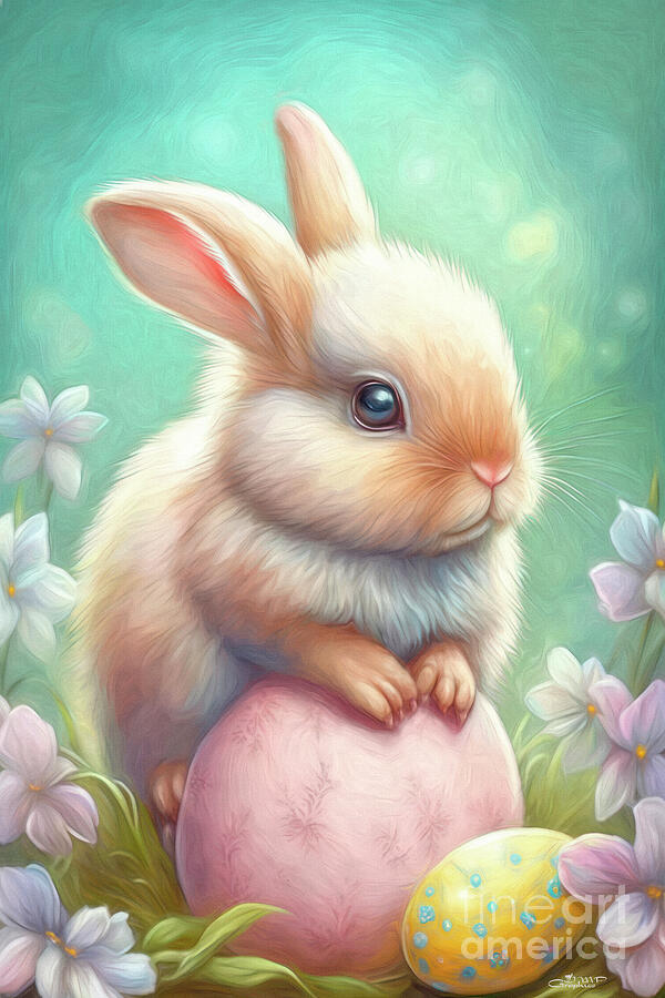 Easter Bunny Digital Art by Jutta Maria Pusl