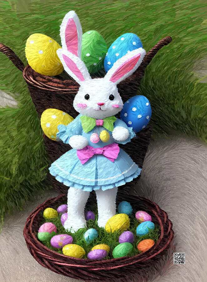 Easter Bunny Digital Art by Rafael Salazar
