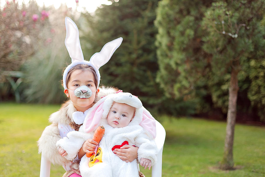 Easter bunny siblings Photograph by Carol Yepes