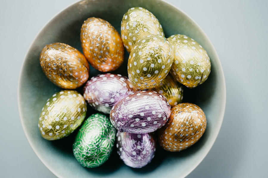 Easter Chocolate eggs Photograph by Helaine Weide