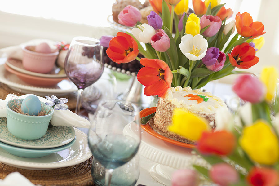 Easter Dining Table Photograph by Liliboas