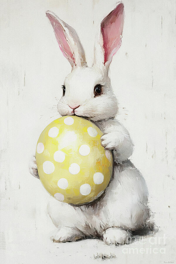 Easter Egg Bunny 3 Painting by Tina LeCour Easter Egg Bunny 3 Painting by Tina LeCour