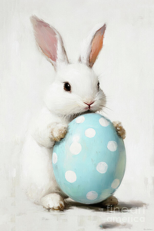 Easter Egg Bunny Painting by Tina LeCour Easter Egg Bunny Painting by Tina LeCour