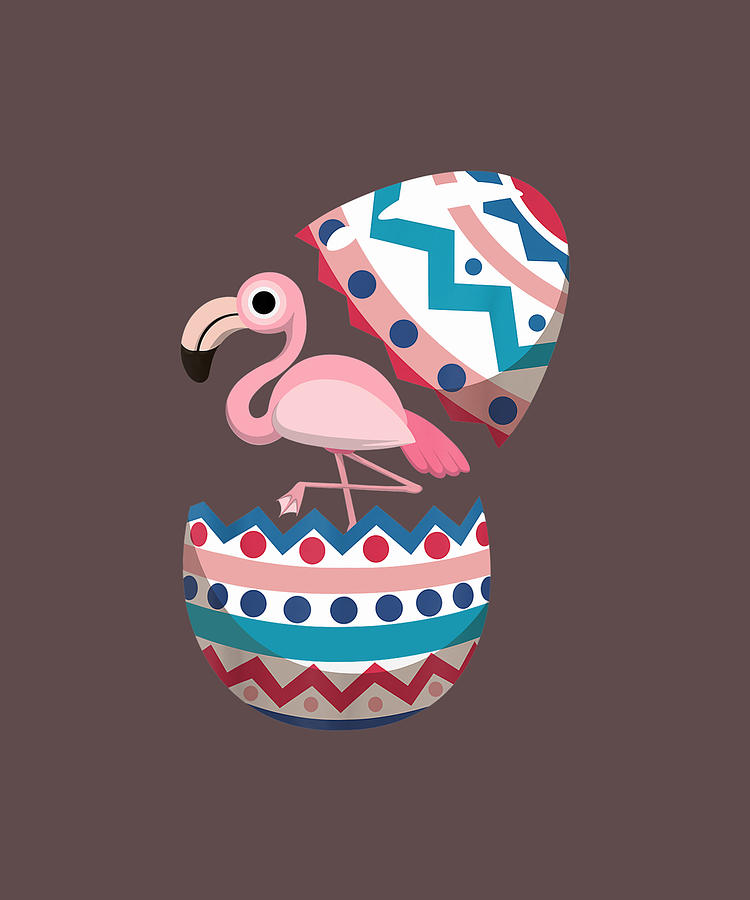 Easter Egg Flamingo Happy Easter Cute Colorful Easter Egg TShirt