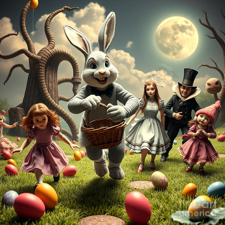 Easter Egg Hunt #2 Digital Art by Steve MItchell Easter Egg Hunt #2 Digital Art by Steve MItchell