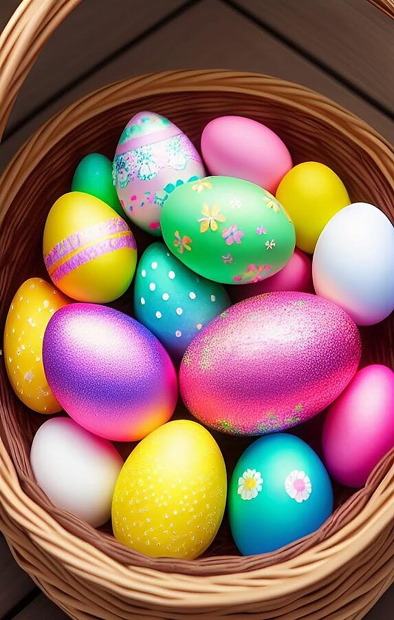 Easter Eggs 1 Digital Art by Denise F Fulmer