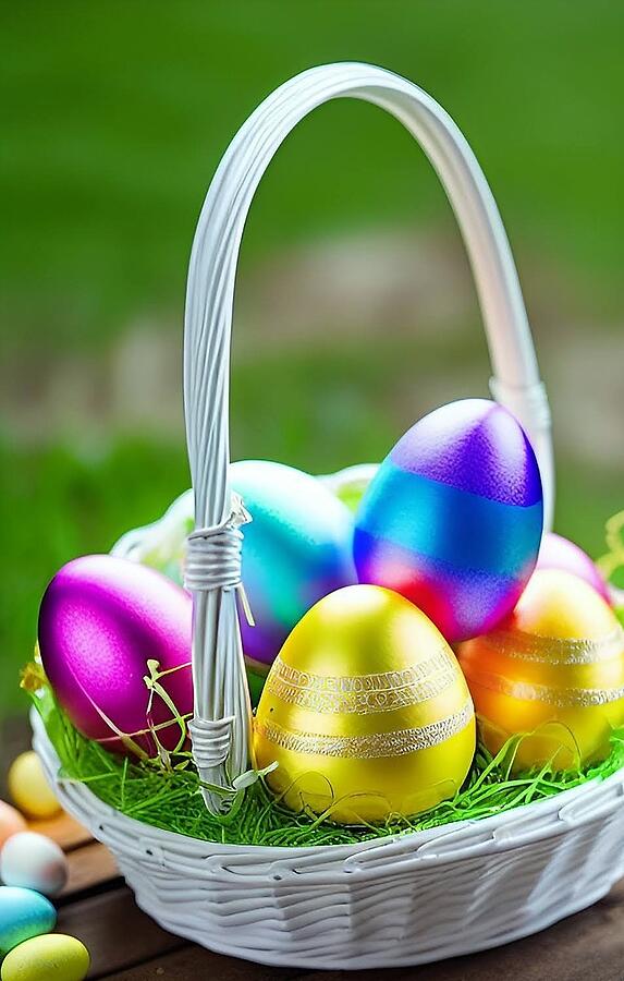Easter Eggs 2 Digital Art by Denise F Fulmer